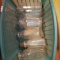 Basket Lot of Vintage Bottles