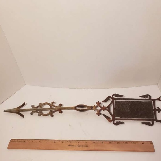 Antique Ornate Iron Weathervane Arrow