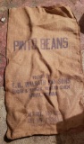 Vintage Walrath and Sons Pinto Beans Burlap Bag - 100 Lbs.