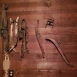 Wall Lot of Vintage Horse Tackle