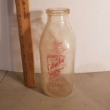 Vintage Catawba Dairy Quart Size Glass Milk Bottle
