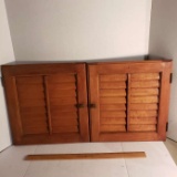 Lot of 2 Small Shutter Style Wood Doors