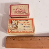 2 Boxes of New Old Stock Fish Hooks - Kirby and Eagle Claw