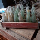 Vintage Coca Cola Crate Filled with Assorted Vintage Bottles