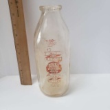 Vintage Burke Farmers Dairy Quart Milk Bottle