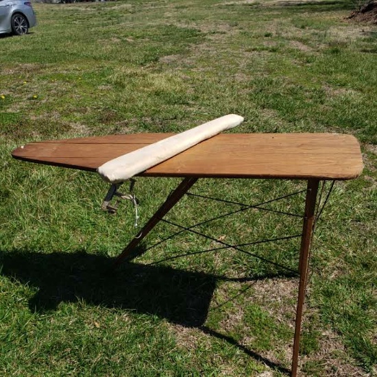 Vintage Wood Ironing Board and Sleeve Board