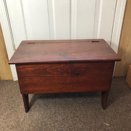 Primitive Wood Bench with Built in Storage