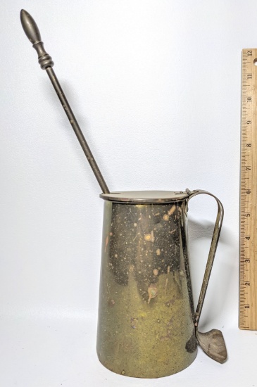 Antique Brass Smudge Pot Fire Starter with Pumice Wand