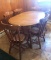 Vintage Maple Dining Table, 2 Leafs & 6 chairs