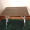Vintage Folding Chrome Table W/Formica Top