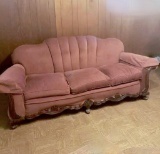 Antique Mauve Victorian Style Couch