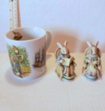 Beatrix Rabbit Figurines and Mug