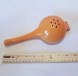 Vintage Orange Enamel Metal Juicer