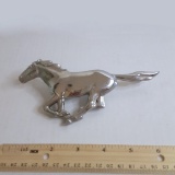 Vintage Chrome Metal Mustang Emblem