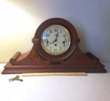 Vintage Ridgeway Wooden Clock with Key - Model 418