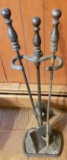 Vintage Cast Iron Fireplace Set