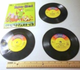 Lot of 4 Vintage Disney 45 RPM Records