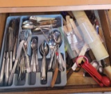 Contents of Drawer - Utensils, Rolling Pin and More