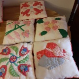 Lot of 5 Handmade Pillows