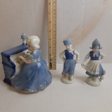 Lot 3 Blue and White Figurines