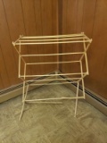 Vintage Wood Folding Clothes Drying Rack