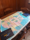 Large Paper US Map and USS Essex Korean Cruise Books