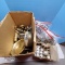 Lot of Oil Lamp Burner Parts, Lamp Harps and Sockets