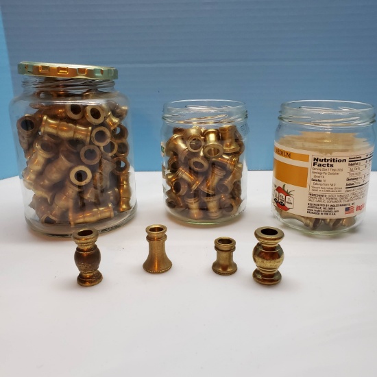 Lot of Various Solid Brass Lamp Spacers