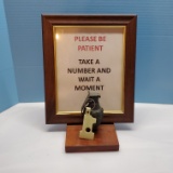 Wood Framed Sign with Grenade