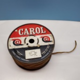 Roll of Vintage 1974 Carol 18/2 White Coated Copper Wire Stranded - Made in USA