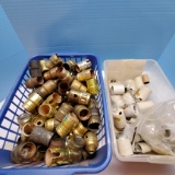 Lot of Solid Brass, Aluminum and Porcelain Sockets