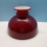 Red Cased Glass Lamp Shade