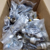 Lot of Turn Knobs, Rings and Other Lamp Parts