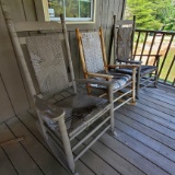 3 Vintage Wooden Rocking Chairs