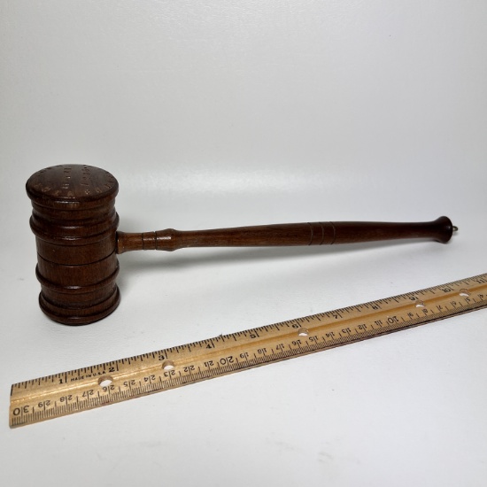 1986 Souvenir Wooden Gavel Made From Mt Pulaski IL Home