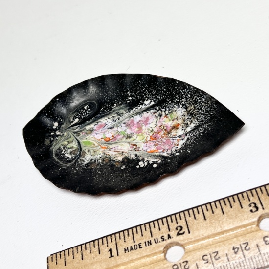 Hand Painted Copper Leaf Dish Made in Chile