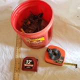 Lot of Assorted Tools and 2 Measuring Tapes