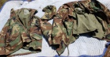 Lot of 2 Camo Army Jackets and Hat