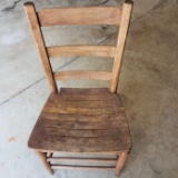 Antique Wooden Ladder Back Chair