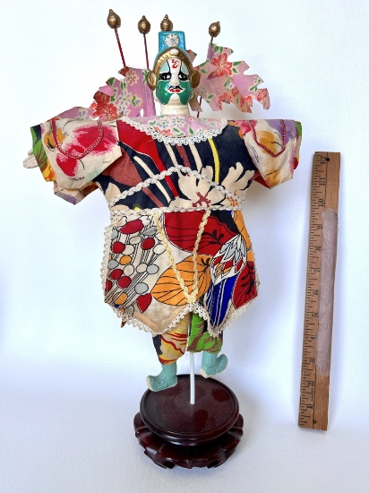 Colorful Korean Puppet on Display Stand