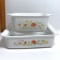 Pair of Vintage Corningware Wildflower Casserole Dishes