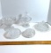 Lot of 5 Pressed Glass Compote, Candy Dishes & More