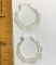 Pair of Sterling Silver Small Hooped Earrings