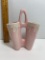 Pink and White Drip Glaze Ceramic Vase