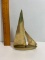 Vintage Solid Brass Sail Boat