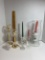 Lot of Candle Holders in Various Shapes and Sizes