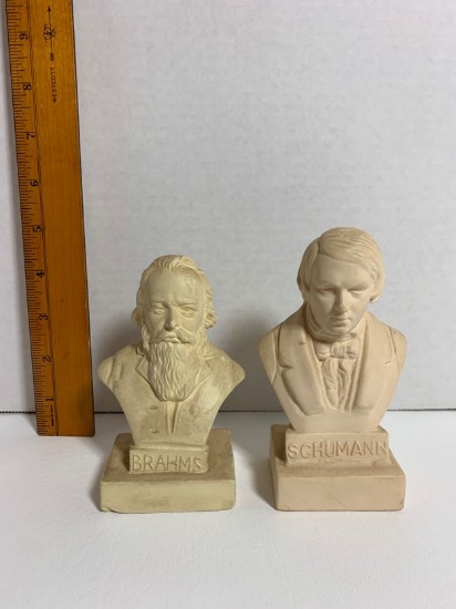 Pair of Plastic Composer Busts