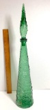 Mid-Century Tall Italian Glass Decanter with Stopper