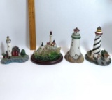 Lot of 4 Lighthouse Figurines