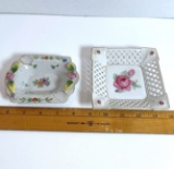 Porcelain Made in Japan Ashtray and Porcelain Trinket Dish